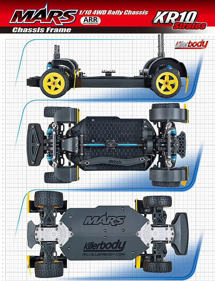 Killer Body Mars KR10 1/10 4WD Rally ARR (No Electrics)