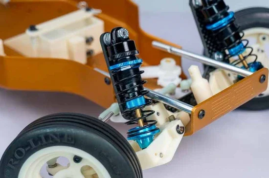 Koswork AE RC10 Big Bore 12mm Buggy Shock Set (F&R) (4) Blue — image 3 of 4