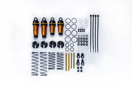 Koswork RC10 Big Bore 12mm Buggy Shock Set (F&R) (4) Gold/Black — image 2 of 4