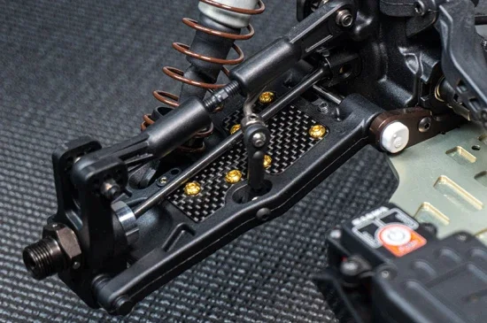 Koswork Carbon 1.5mm Rear Arm Stiffener Set for Inferno MP11 — image 2 of 2