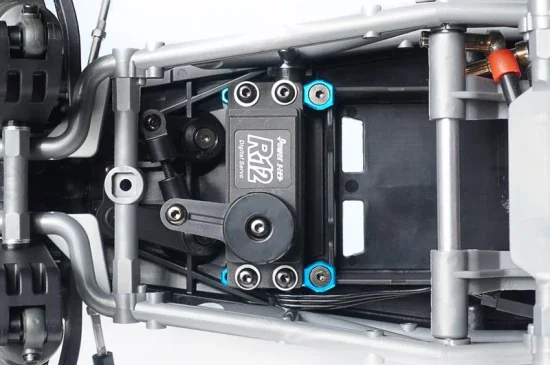 Koswork Tamiya BBX Servo Mount BB-01 Blue (2) — image 3 of 4