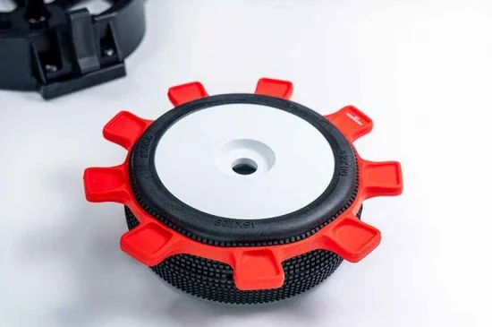 Koswork UFO High Strength Silicone 1:8 BuggyTire Glue Bands (4) Red — image 4 of 4