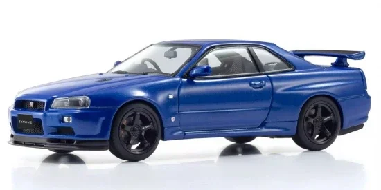 Kyosho 1:43 Nissan Skyline R34 GT-R V-Spec II Bayside Blue &mdash; image 3 of 5