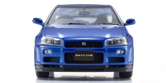 Kyosho 1:43 Nissan Skyline R34 GT-R V-Spec II Bayside Blue &mdash; image 4 of 5