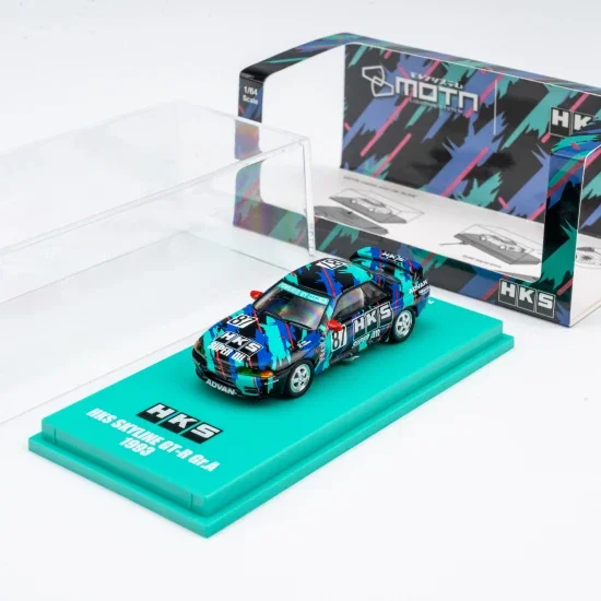 Kyosho MOTN LED System 1:64 Minicar Book Nissan Skyline GT-R HKS #87 &mdash; image 3 of 6