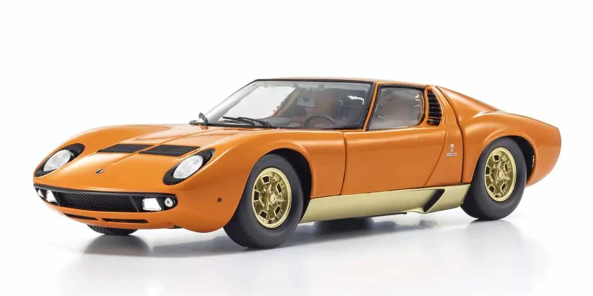 Lamborghini Miura 1/18ゴールド Kyosho Kyosho 1:18 Lamborghini Miura P400 1968 Orange-Gold Model