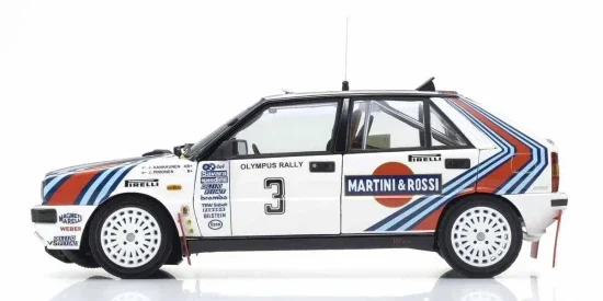 Kyosho 1:18 Lancia Delta HF 4WD Olympus Rally 1987 Martini Rossi Nr.3 — image 3 of 5
