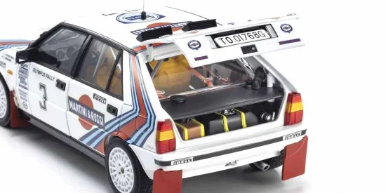Kyosho 1:18 Lancia Delta HF 4WD Olympus Rally 1987 Martini Rossi Nr.3 — image 4 of 5