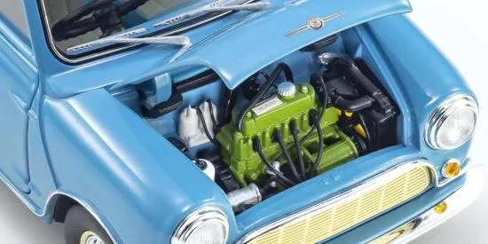 Kyosho 1:18 Morris Mini Minor Clipper Blue — image 6 of 6