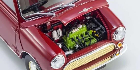 Kyosho 1:18 Morris Mini Minor Cherry Red — image 6 of 7