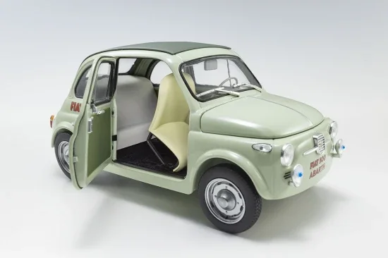 Kyosho 1:18 Fiat Nuova 500 Elaborazione Abarth Record Green Clear — image 2 of 11