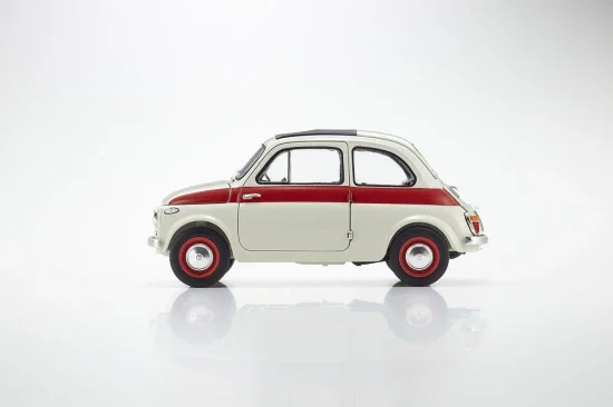 Kyosho 1:18 Fiat Nuova 500 Sport Light Gray/Red Line — image 9 of 11