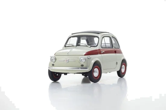 Kyosho 1:18 Fiat Nuova 500 Sport Light Gray/Red Line — image 6 of 11