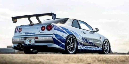 Kyosho 1:12 Resin Nissan GT-R 2001 Fast & Furious Silver/Blue Stripes — image 10 of 11