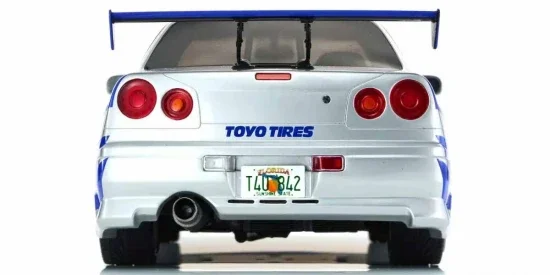 Kyosho 1:12 Resin Nissan GT-R 2001 Fast & Furious Silver/Blue Stripes — image 11 of 11