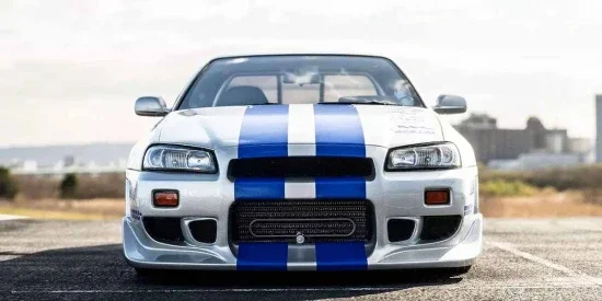 Kyosho 1:12 Resin Nissan GT-R 2001 Fast & Furious Silver/Blue Stripes — image 8 of 11