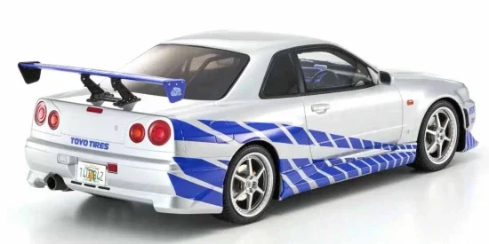 Kyosho 1:12 Resin Nissan GT-R 2001 Fast & Furious Silver/Blue Stripes — image 5 of 11