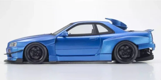 Kyosho 1:18 Samurai Collection Skyline GT-R R34 Khyzyl Saleem Blue &mdash; image 3 of 7