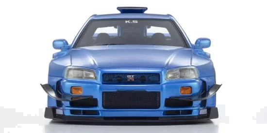 Kyosho 1:18 Samurai Collection Skyline GT-R R34 Khyzyl Saleem Blue &mdash; image 4 of 7