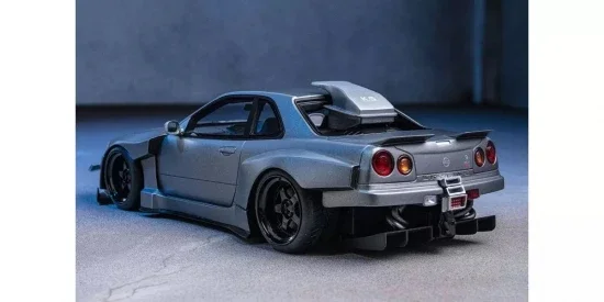 Kyosho 1:18 Samurai Collection Skyline GT-R R34 Khyzyl Saleem Gray — image 3 of 7