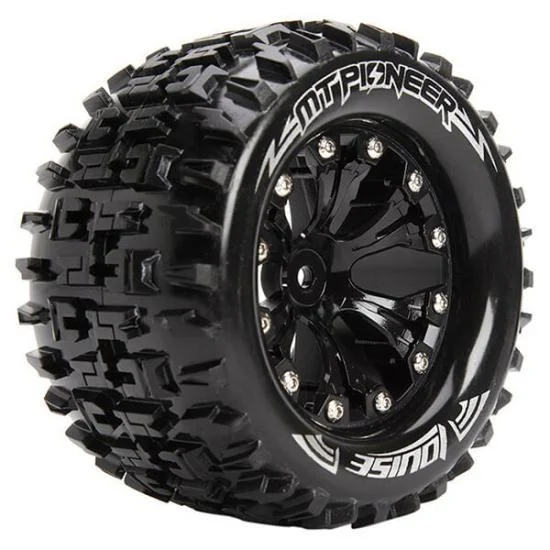 Louise RC MT-Pioneer 1:10 Soft Tyres On Offset Black 2.8 Wheels (2) — image 1 of 3