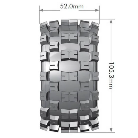 Louise RC ST Mcross Tyres On 14mm Hex Black Wheels (Arrma Granite) (2) &mdash; image 2 of 3