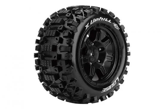 Louise RC X-Uphill Tyres Mounted on Black Traxxas X-MAXX 24mm Hex Wheels (2) — image 2 of 2