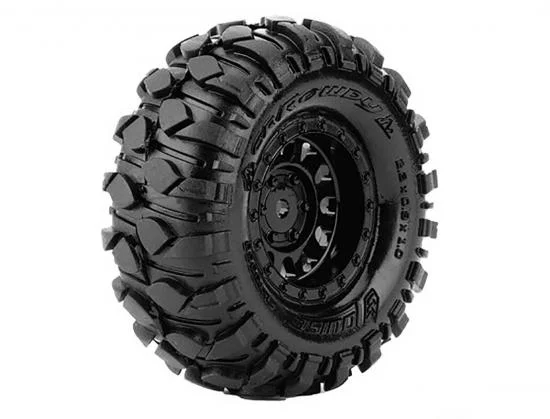 Louise RC CR Rowdy Micro Crawler Pre Mounted 1.0 Tyres on Black Wheels (2) — image 2 of 2