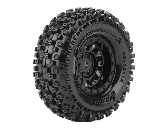 Louise RC CR Uphill Micro Crawler Pre Mounted 1.0 Tyres on Black Wheels (2) — image 2 of 2