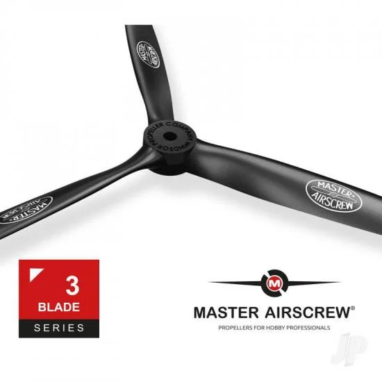 Master Airscrew 3-Blade - 13x12 Propeller Rev./Pusher Black — image 2 of 9