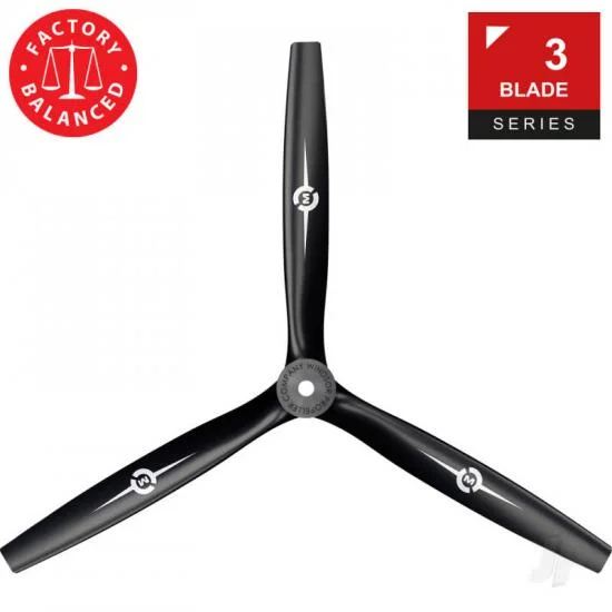 Master Airscrew 3-Blade - 13x12 Propeller Rev./Pusher Black — image 1 of 9