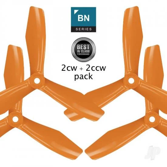 Master Airscrew BN-3blade-FPV - 6x4.5 Prop Set x4 Orange &mdash; image 2 of 2