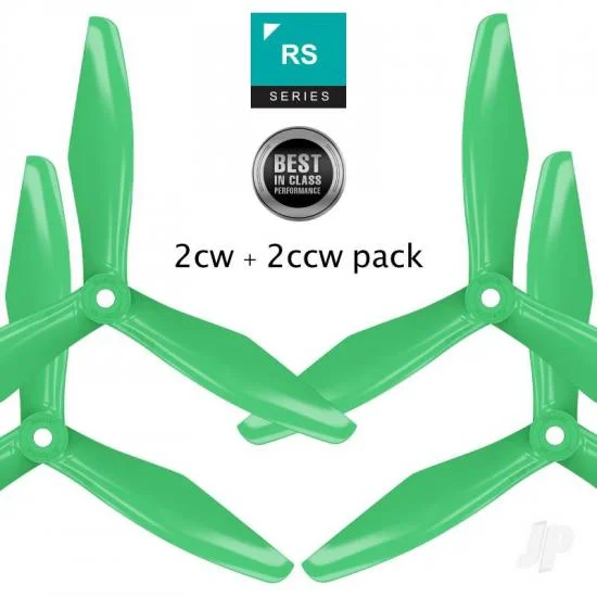 Master Airscrew RS-3blade-FPV - 5x4.5 Prop Set x4 Green — image 2 of 2