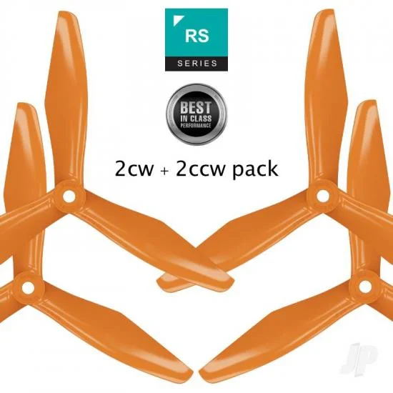 Master Airscrew RS-3blade-FPV - 5x4.5 Prop Set x4 Orange — image 2 of 2