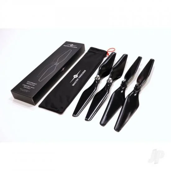 Master Airscrew 3MR-SL - 3-Blade 9x4.5 Prop C Set x4 Black, Built-in Nut for 3DR SOLO — image 2 of 7