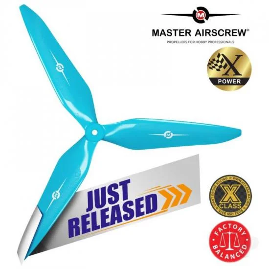 Master Airscrew 12x11 3X Power X-Class Giant Racing Drone Propeller (CCW) Blue — image 10 of 11