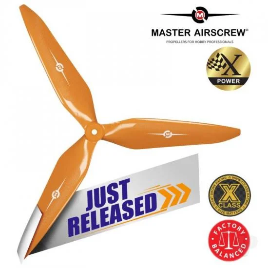 Master Airscrew 12x11 3X Power X-Class Giant Racing Drone Propeller (CCW) Orange &mdash; image 10 of 11