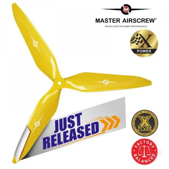 Master Airscrew 3X Power - 13x12 Propeller (CW) Rev./Pusher Yellow &mdash; image 9 of 10