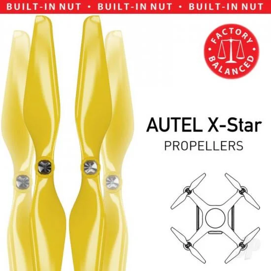 Master Airscrew MR-AU - 9.4x5 Prop C Set x4 Amber Yellow for AUTEL X-Star — image 2 of 3