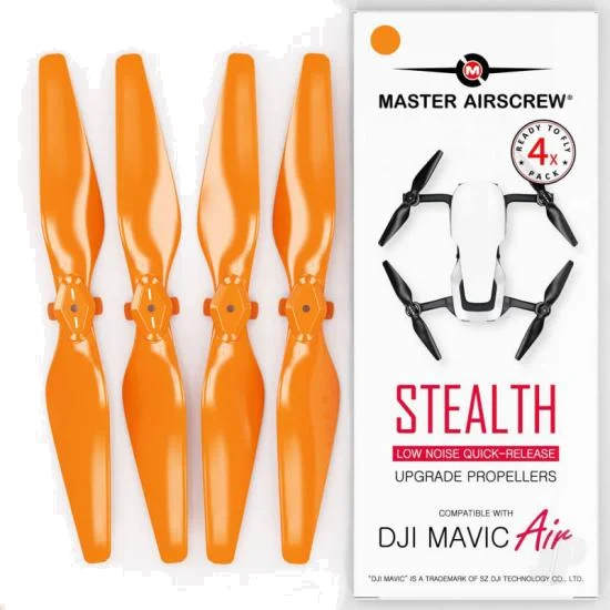 Master Airscrew 5.3x3.3 STEALTH Multirotor Propeller Set, 4x Orange for DJI Mavic Air — image 1 of 7
