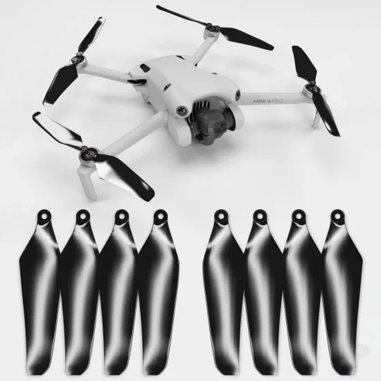 Master Airscrew DJI Mini 4 / 3 Pro SUPER STEALTH Upgrade Propellers - x4 Black — image 2 of 7
