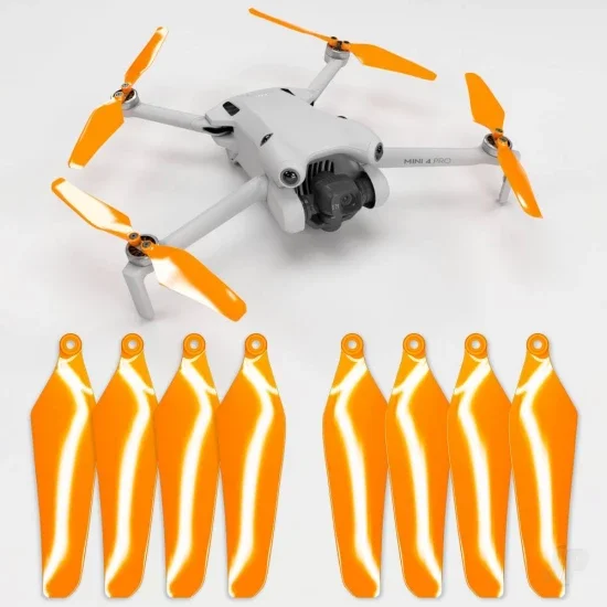 Master Airscrew DJI Mini 4 / 3 Pro SUPER STEALTH Upgrade Propellers - x4 Orange &mdash; image 2 of 7