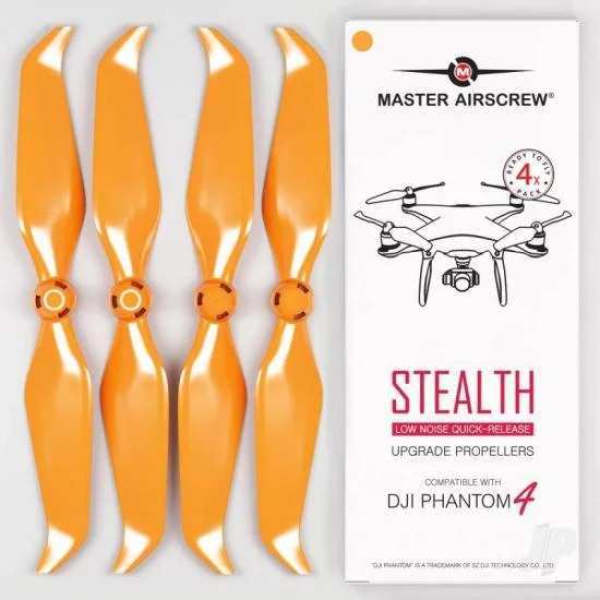 Master Airscrew 9.5x5.7 STEALTH Multirotor Propeller Set x4 Orange for DJI Phantom 4 — image 2 of 3