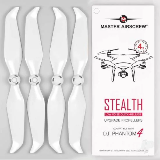 Master Airscrew 9.5x5.7 STEALTH Multirotor Propeller Set x4 White for DJI Phantom 4 — image 2 of 4