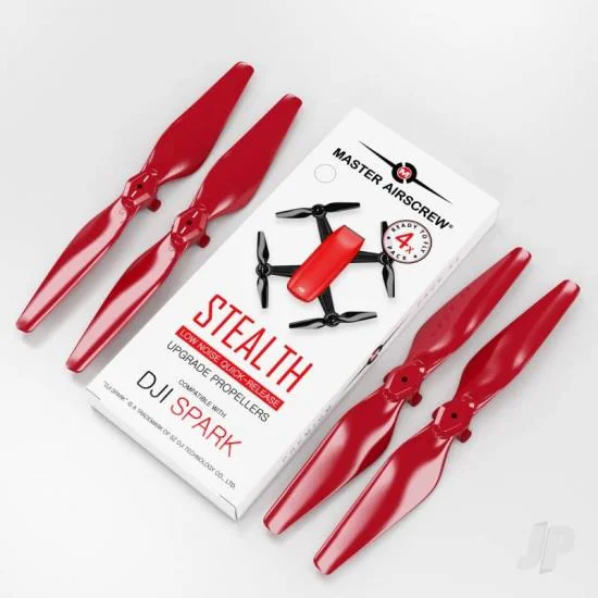 Master Airscrew MR-SPARK - 4.7x2.9 Prop Set x4 Red — image 2 of 8