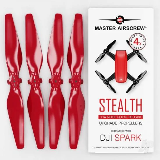 Master Airscrew MR-SPARK - 4.7x2.9 Prop Set x4 Red — image 1 of 8