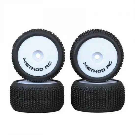 Method RC Method Nitragrip 1/24 Truck Tyres F/R On 7mm Hex White (4) — image 1 of 4