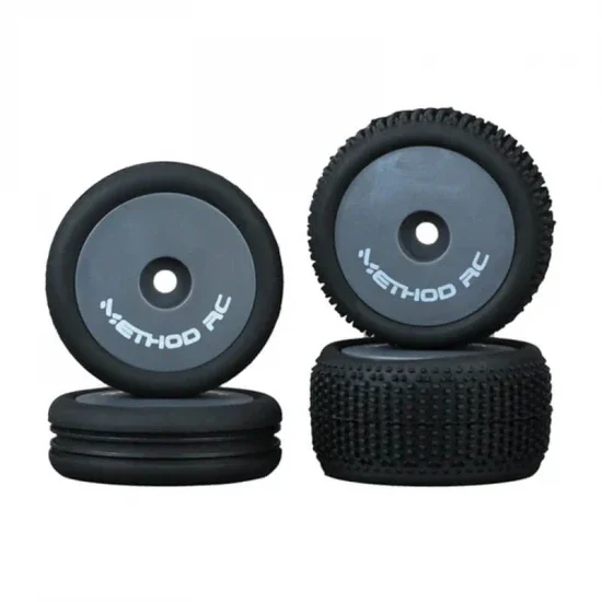 Method RC Method Nitragrip 1/24 Buggy Tyres F/R On 7mm Hex Green (4) — image 1 of 6