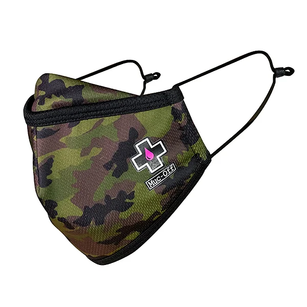 CML Racing Muc-Off Reuseable Face Mask Woodland Camo - Small