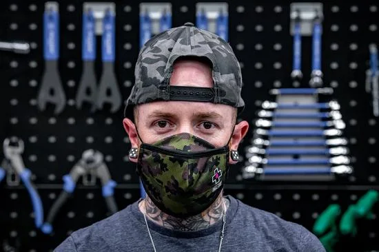 CML Racing Muc-Off Reuseable Face Mask Woodland Camo - Small — image 5 of 7